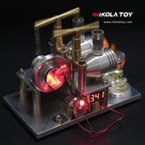 NikolaToy™ Double cylinder Stirling model+Voltmeter