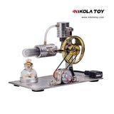 NikolaToy™ L-type Stirling engine model - power generation+LED light