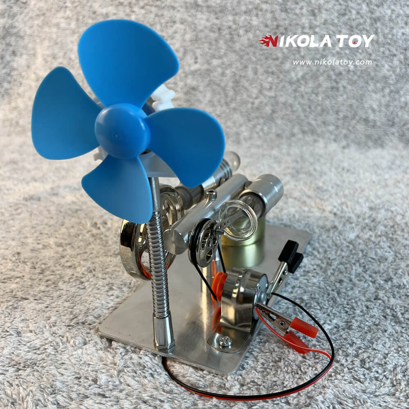 NikolaToy™ Stirling engine model - power generation+windmill