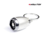 NikolaToy CNC Precision Turbofan Engine Keychain