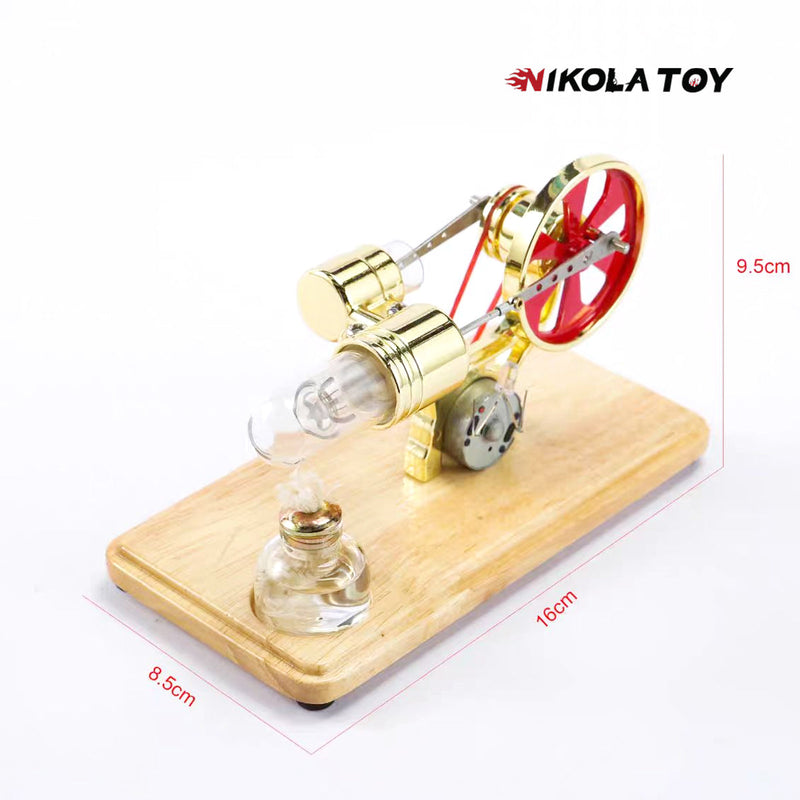 NikolaToy™ Bamboo based single cylinder Stirling engine