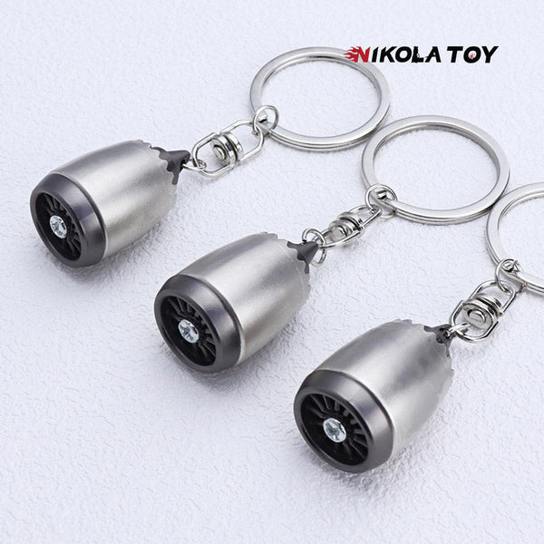 NikolaToy CNC Precision Turbofan Engine Keychain