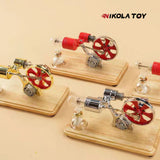 NikolaToy™ Bamboo based single cylinder Stirling engine