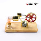 NikolaToy™ Bamboo based single cylinder Stirling engine