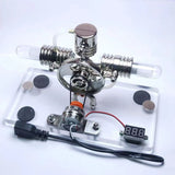 NikolaToy™ Cross twin Stirling engine+power generation device+voltmeter+LED